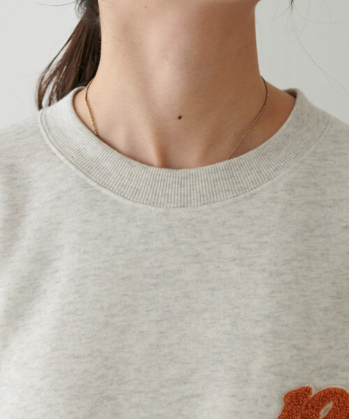 tシャツ 「ユニセックス」サガラワンポイント刺繍スウェット レディース メンズ Discoat tシャツ 「ユニセックス」サガラワンポイント刺繍