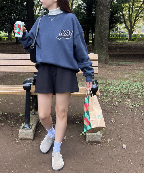 DISCOAT(ディスコート)の「【ユニセックス】サガラワンポイント刺繍スウェット(Tシャツ/カットソー・レディース・ライトベージュ/ネイビー/ライトグレー・FREE)」の17枚目の写真