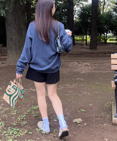 DISCOAT(ディスコート)の「【ユニセックス】サガラワンポイント刺繍スウェット(Tシャツ/カットソー・レディース・ライトベージュ/ネイビー/ライトグレー・FREE)」の18枚目の写真