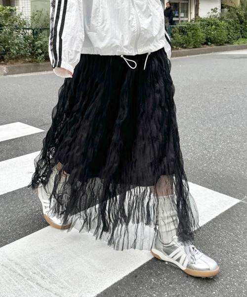 セール】ワッシャーチュールスカート（スカート）｜SOLLON.（ソルロン