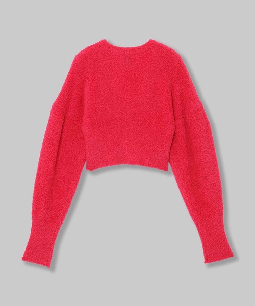 THINGS THAT MATTER（シングス ザット マター）の「SHEEPBOA CARDIGAN / シープボアカーディガン（カーディガン/ボレロ・レディース・チャコールグレー/ピンク/ライム・FREE）」の16枚目の写真