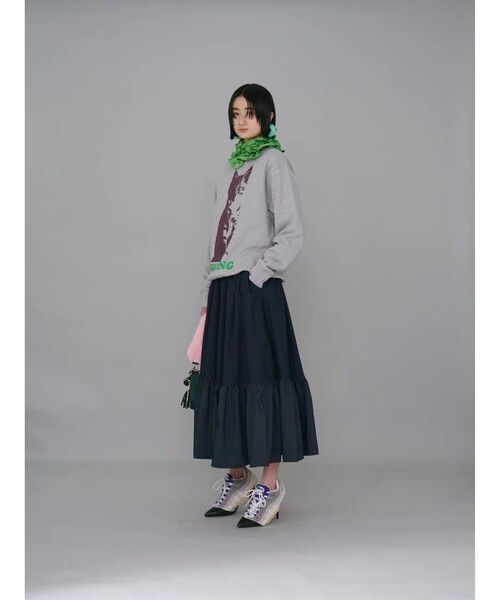 NON TOKYO/ノントーキョー】FUR SLIP ONPRINT SWEAT PULLOVER CAT