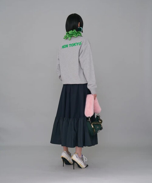 NON TOKYO/ノントーキョー】FUR SLIP ONPRINT SWEAT PULLOVER CAT