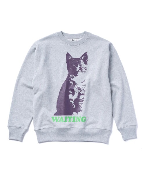 NON TOKYO(ノントーキョー)の「【NON TOKYO/ノントーキョー】FUR SLIP ONPRINT SWEAT PULLOVER CAT(スウェット・レディース・ネイビー/グレー・1/2)」の7枚目の写真