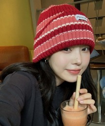 MAISON DE THERESE（メゾン ド テレーズ）の「配色ニット帽/キャップ（ニットキャップ/ビーニー）」