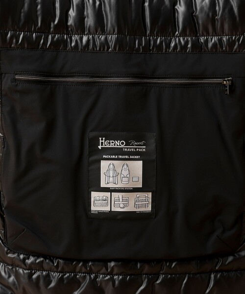 HERNO(ヘルノ)の「【HERNO/ヘルノ】《撥水》Resort パッカブル 中綿フードコート(その他アウター・メンズ・ネイビー/ブラック・48/46)」の22枚目の写真