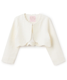 mezzo piano（メゾピアノ）の「ファンシーツィード　裾スカラップジャケット（スーツジャケット）」