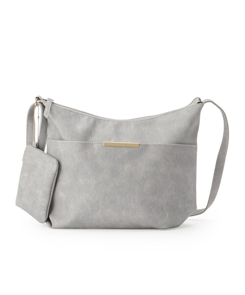 SHOO・LA・RUE（シューラルー）の「【ポーチ付き】使い勝手の良い Wフェイスショルダーバッグ（ショルダーバッグ・レディース・ブルー系その他/イエロー/ベビーピンク/ブラック/ライトベージュ/グレー/サックスブルー/オフホワイト・00）」の6枚目の写真