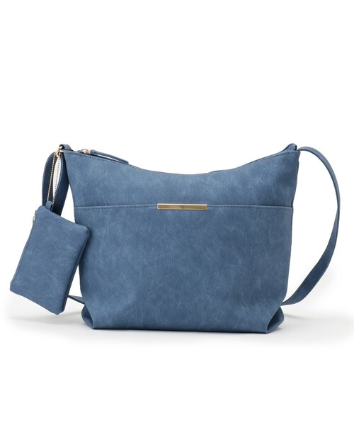 SHOO・LA・RUE（シューラルー）の「【ポーチ付き】使い勝手の良い Wフェイスショルダーバッグ（ショルダーバッグ・レディース・ブルー系その他/イエロー/ベビーピンク/ブラック/ライトベージュ/グレー/サックスブルー/オフホワイト・00）」の16枚目の写真