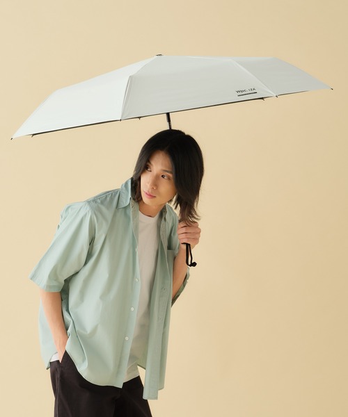 IZA（イーザ）の「IZA【自動開閉/大きめ60cm】 完全遮光100% 日傘 折りたたみ 晴雨兼用 Wpc. AUTOMATIC & SAFE（折りたたみ傘・メンズ・オフホワイト/グレー/ネイビー/ブラック・FREE）」の8枚目の写真