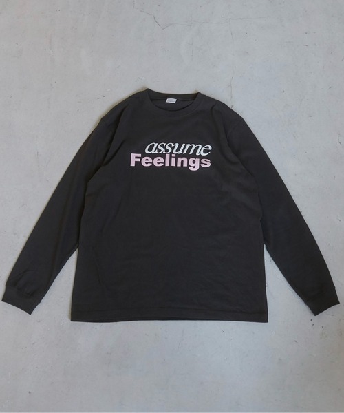 ANGIE(アンジー)の「レトロロゴ プリント ロンT(Tシャツ/カットソー・レディース・チャコールグレー/ネイビー/ホワイト/ライトグレー・MEDIUM/LARGE)」の9枚目の写真