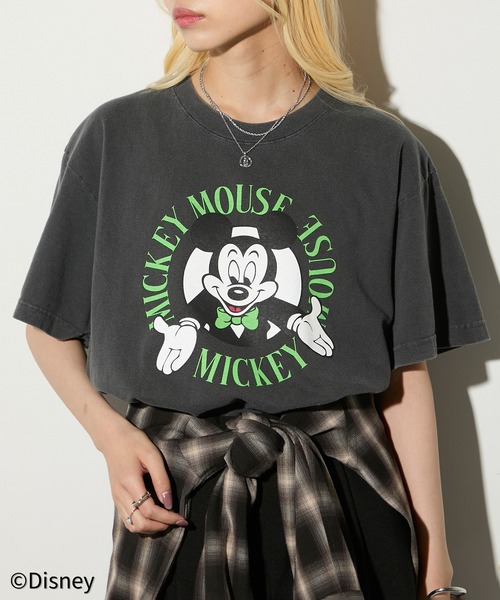 GOOD ROCK SPEED（グッドロックスピード）の「【GOOD ROCK SPEED】Disney / Mickey Mouse ミッキーマウス / Tシャツ（Tシャツ/カットソー・レディース・チャコールグレー/ホワイト系その他3/ホワイト/グレー系1/グリーン/アッシュ/グレー系その他・FREE）」の6枚目の写真