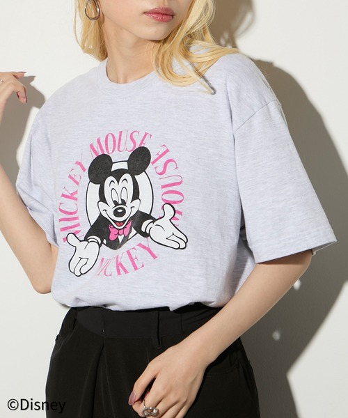 GOOD ROCK SPEED（グッドロックスピード）の「【GOOD ROCK SPEED】Disney / Mickey Mouse ミッキーマウス / Tシャツ（Tシャツ/カットソー・レディース・チャコールグレー/ホワイト系その他3/ホワイト/グレー系1/グリーン/アッシュ/グレー系その他・FREE）」の5枚目の写真