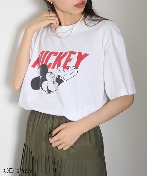 GOOD ROCK SPEED（グッドロックスピード）の「【GOOD ROCK SPEED】Disney / Mickey Mouse ミッキーマウス / Tシャツ（Tシャツ/カットソー・レディース・チャコールグレー/ホワイト系その他3/ホワイト/グレー系1/グリーン/アッシュ/グレー系その他・FREE）」の10枚目の写真