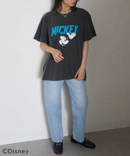 【GOOD ROCK SPEED】MICKEY ミッキープリントT グレー 別注】GOOD ROCK SPEED_MICKEY MOUSE プリントTEE（Tシャツ