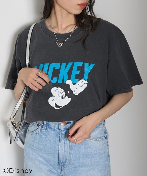 GOOD ROCK SPEED（グッドロックスピード）の「【GOOD ROCK SPEED】Disney / Mickey Mouse ミッキーマウス / Tシャツ（Tシャツ/カットソー・レディース・チャコールグレー/ホワイト系その他3/ホワイト/グレー系1/グリーン/アッシュ/グレー系その他・FREE）」の18枚目の写真