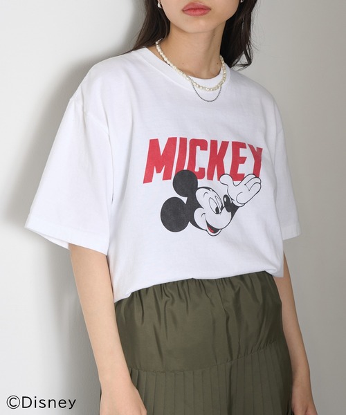 GOOD ROCK SPEED（グッドロックスピード）の「【GOOD ROCK SPEED】Disney / Mickey Mouse ミッキーマウス / Tシャツ（Tシャツ/カットソー・レディース・チャコールグレー/ホワイト系その他3/ホワイト/グレー系1/グリーン/アッシュ/グレー系その他・FREE）」の19枚目の写真