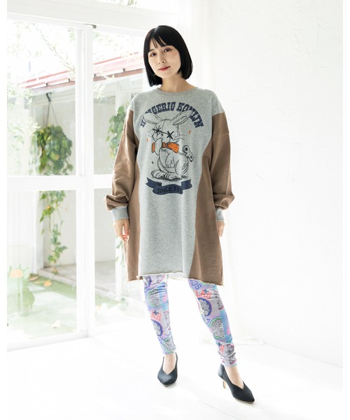 ScoLar(スカラー)の「143764:花・ネコ・スカラーちゃん 3柄展開 保湿保温レギンス(レギンス/スパッツ・レディース・ブラック/アイボリー・M)」の14枚目の写真