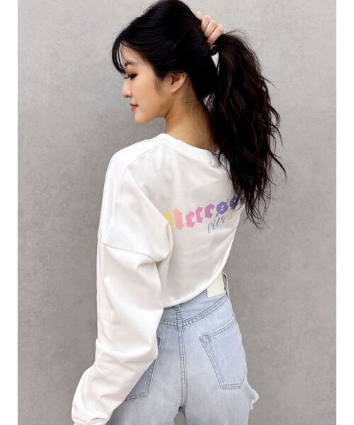 GYDA(ジェイダ)の「aecessary vivesトップス(Tシャツ/カットソー・レディース・ブラック/オフホワイト・FREE)」の15枚目の写真