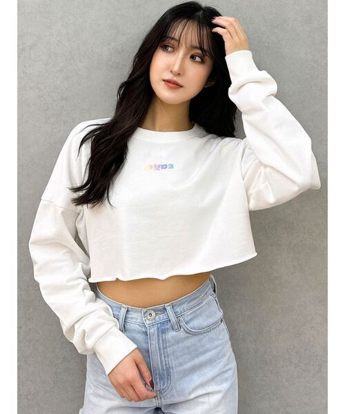 GYDA(ジェイダ)の「aecessary vivesトップス(Tシャツ/カットソー・レディース・ブラック/オフホワイト・FREE)」の17枚目の写真