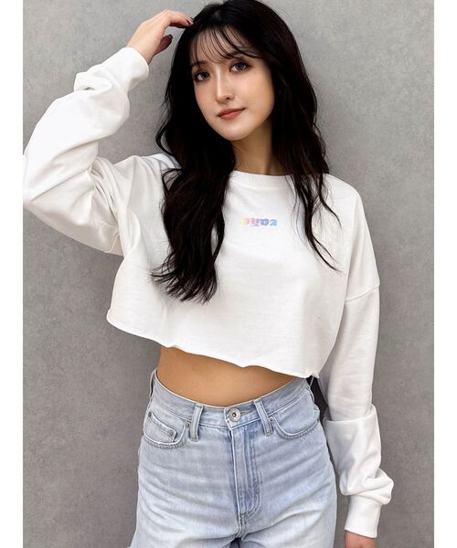 GYDA(ジェイダ)の「aecessary vivesトップス(Tシャツ/カットソー・レディース・ブラック/オフホワイト・FREE)」の18枚目の写真