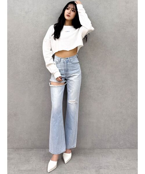 GYDA(ジェイダ)の「aecessary vivesトップス(Tシャツ/カットソー・レディース・ブラック/オフホワイト・FREE)」の20枚目の写真