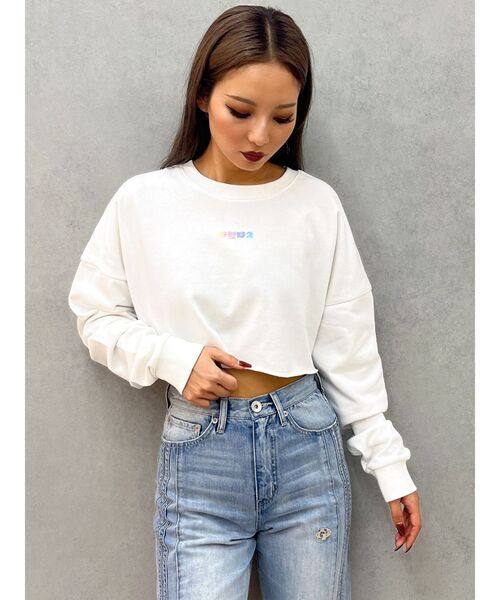 GYDA(ジェイダ)の「aecessary vivesトップス(Tシャツ/カットソー・レディース・ブラック/オフホワイト・FREE)」の22枚目の写真
