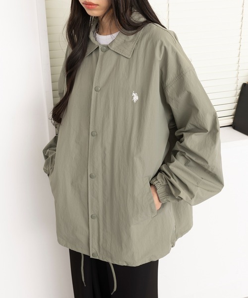 U.S. POLO ASSN.（ユーエスポロアッスン）の「【U.S. POLO ASSN.】ワンポイントナイロンコーチジャケット（ナイロンジャケット・メンズ・ネイビー/カーキ/ブラック・M/XL/L）」の3枚目の写真