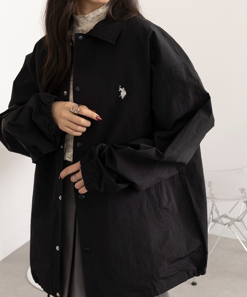 U.S. POLO ASSN.（ユーエスポロアッスン）の「【U.S. POLO ASSN.】ワンポイントナイロンコーチジャケット（ナイロンジャケット・メンズ・ネイビー/カーキ/ブラック・M/XL/L）」の4枚目の写真