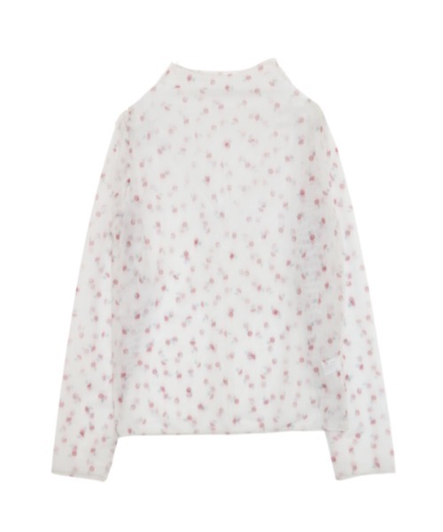 AMAIL（アマイル）の「FLOWER SHEER トップス（シャツ/ブラウス・レディース・アイボリー/ブラック・FREE）」の11枚目の写真