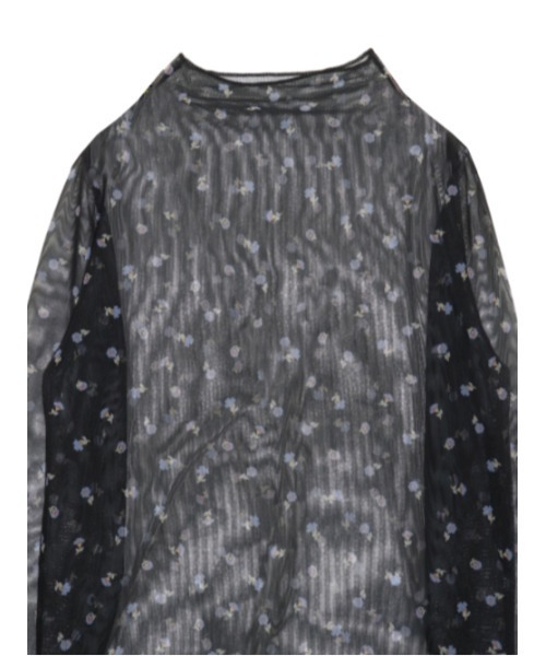 AMAIL（アマイル）の「FLOWER SHEER トップス（シャツ/ブラウス・レディース・アイボリー/ブラック・FREE）」の14枚目の写真