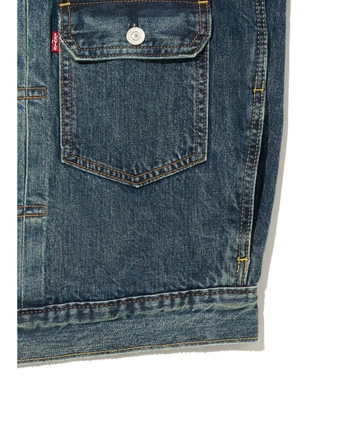 Levi's(リーバイス)の「Levi's/リーバイス TYPE II トラッカージャケット ミディアムインディゴ(デニムジャケット・メンズ・インディゴブルー・S/M/L/XL)」の6枚目の写真