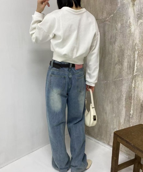 mebole(メボレ)の「2way choker Vネックトップス(Tシャツ/カットソー・レディース・ホワイト/ブラック・FREE)」の21枚目の写真