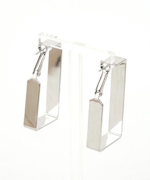 an meets zakka(アンミツザッカ)の「an meets zakka スクエアスティックフープメタルピアス(ピアス(両耳用)・レディース・ブラック/シルバー/ゴールド・FREE)」の7枚目の写真