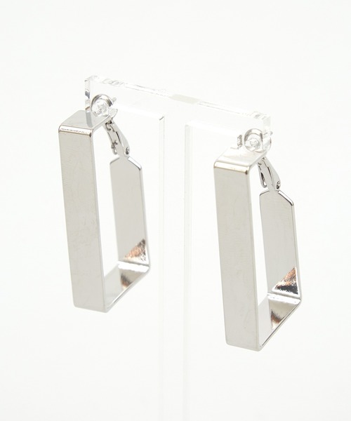 an meets zakka(アンミツザッカ)の「an meets zakka スクエアスティックフープメタルピアス(ピアス(両耳用)・レディース・ブラック/シルバー/ゴールド・FREE)」の6枚目の写真