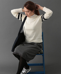 SEVENDAYS=SUNDAY | 両袖ライン入ニット　プルオーバー(ニット/セーター)