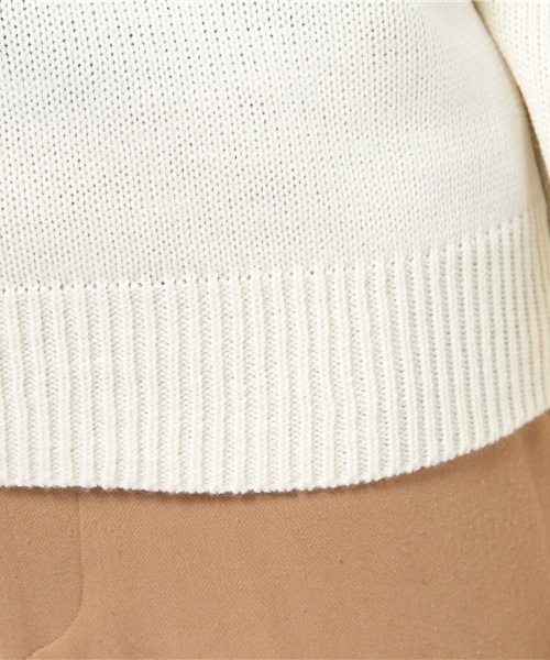 SEVENDAYS=SUNDAY（セブンデイズサンデイ）の「両袖ライン入ニット　プルオーバー（ニット/セーター・レディース・グレー/カーキ/オートミール/ネイビー・MEDIUM/LARGE）」の10枚目の写真