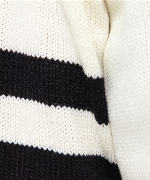 SEVENDAYS=SUNDAY（セブンデイズサンデイ）の「両袖ライン入ニット　プルオーバー（ニット/セーター・レディース・グレー/カーキ/オートミール/ネイビー・MEDIUM/LARGE）」の11枚目の写真