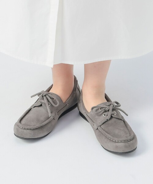 BEAMS HEART（ビームスハート）の「デッキモカシン（22.5～24.5cm）（モカシン/デッキシューズ・レディース・グレー/ブラック/ブラウン・MEDIUM/LARGE/SMALL）」の2枚目の写真