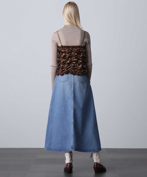 ROSE BUD（ローズバッド）の「ベロアベアトップ＋リブニットセット（ニット/セーター・レディース・カーキ/グレー・ONE SIZE）」の12枚目の写真