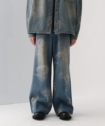 HARE | 【SET UP対応】フラワープリントデニムパンツ(HARE)(デニムパンツ)