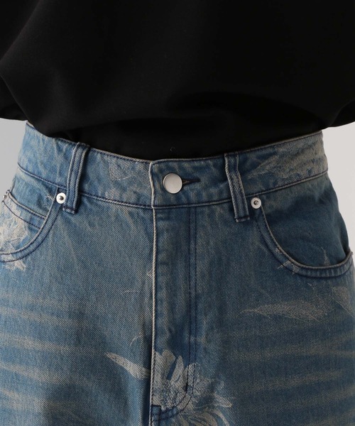 HARE（ハレ）の「【SET UP対応】フラワープリントデニムパンツ(HARE)（デニムパンツ・メンズ・ブラック/ブルー・FREE）」の20枚目の写真