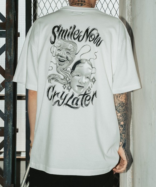 Noh-mask two face tee（Tシャツ/カットソー）｜Subciety