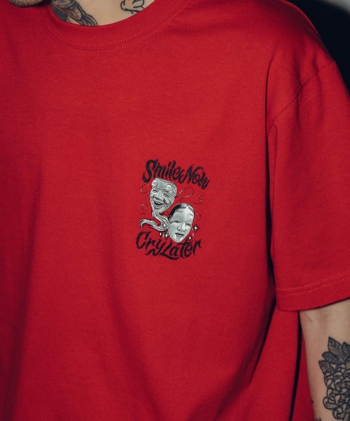 Subciety（サブサエティ）の「Noh-mask two face tee（Tシャツ/カットソー・メンズ・ネイビー/ホワイト/レッド/ブラック/チャコール・SMALL/MEDIUM/LARGE/X-LARGE/XX-LARGE）」の20枚目の写真