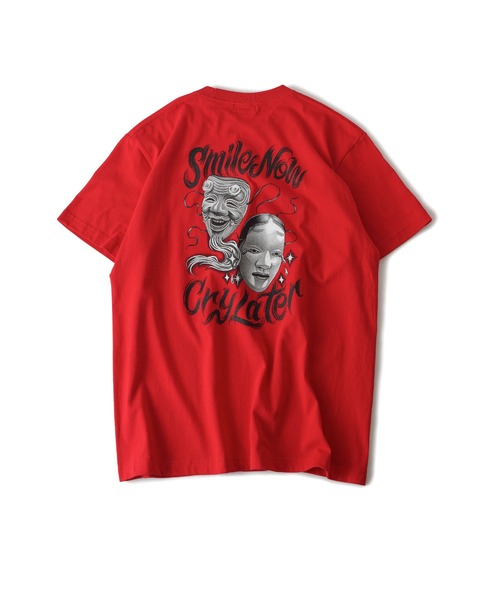 Subciety（サブサエティ）の「Noh-mask two face tee（Tシャツ/カットソー・メンズ・ネイビー/ホワイト/レッド/ブラック/チャコール・SMALL/MEDIUM/LARGE/X-LARGE/XX-LARGE）」の8枚目の写真