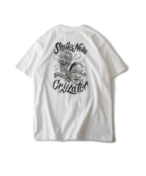 Subciety（サブサエティ）の「Noh-mask two face tee（Tシャツ/カットソー・メンズ・ネイビー/ホワイト/レッド/ブラック/チャコール・SMALL/MEDIUM/LARGE/X-LARGE/XX-LARGE）」の14枚目の写真