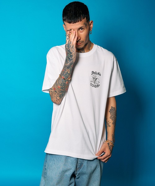 Subciety（サブサエティ）の「Noh-mask two face tee（Tシャツ/カットソー・メンズ・ネイビー/ホワイト/レッド/ブラック/チャコール・SMALL/MEDIUM/LARGE/X-LARGE/XX-LARGE）」の22枚目の写真