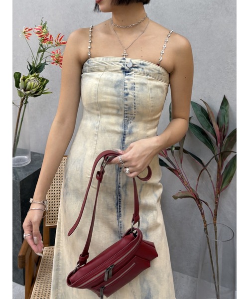 EVRIS(エヴリス)の「デニムベアロングワンピース(ワンピース・レディース・その他1/ブルー/ブラック・MEDIUM/SMALL)」の9枚目の写真