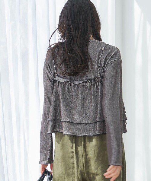 coen(コーエン)の「配色リブキャミソールセット(Tシャツ/カットソー・レディース・ナチュラル/ライトブルー/ブラック・M/L)」の20枚目の写真