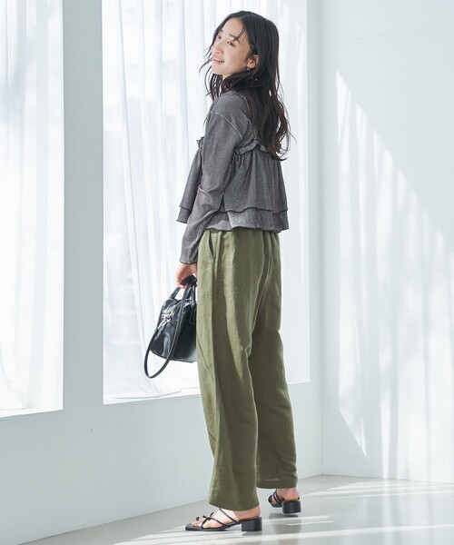 セール】配色リブキャミソールセット（Tシャツ/カットソー）｜coen